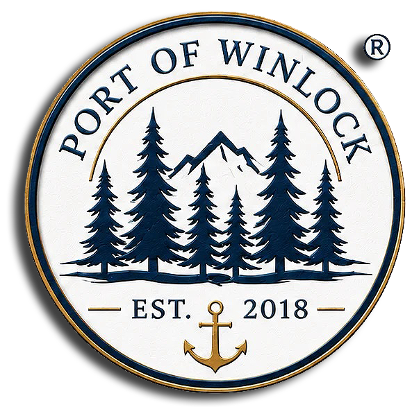 Port of Winlock historical digital brand emblem